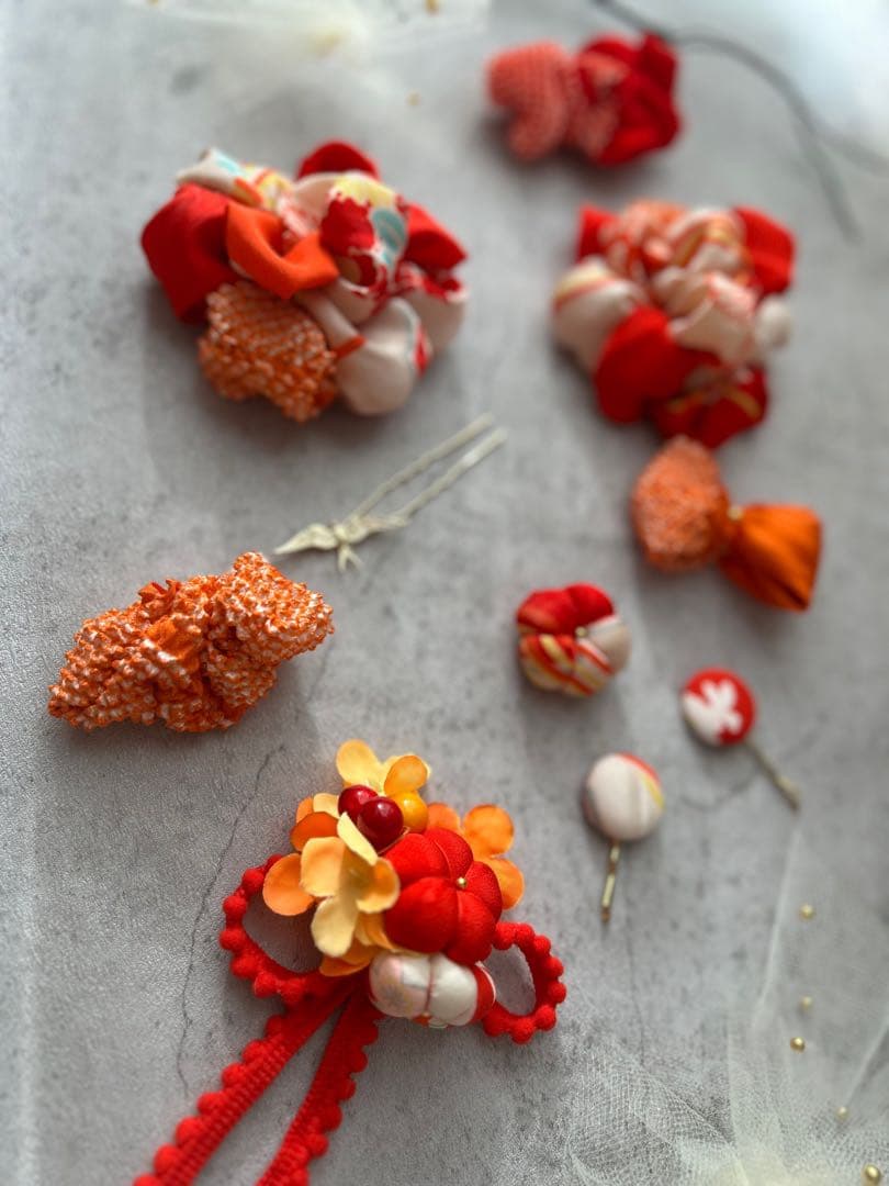 a*i様 七五三　七五三髪飾り　ヘッドドレス　着物髪飾り　リメイク髪飾り　053