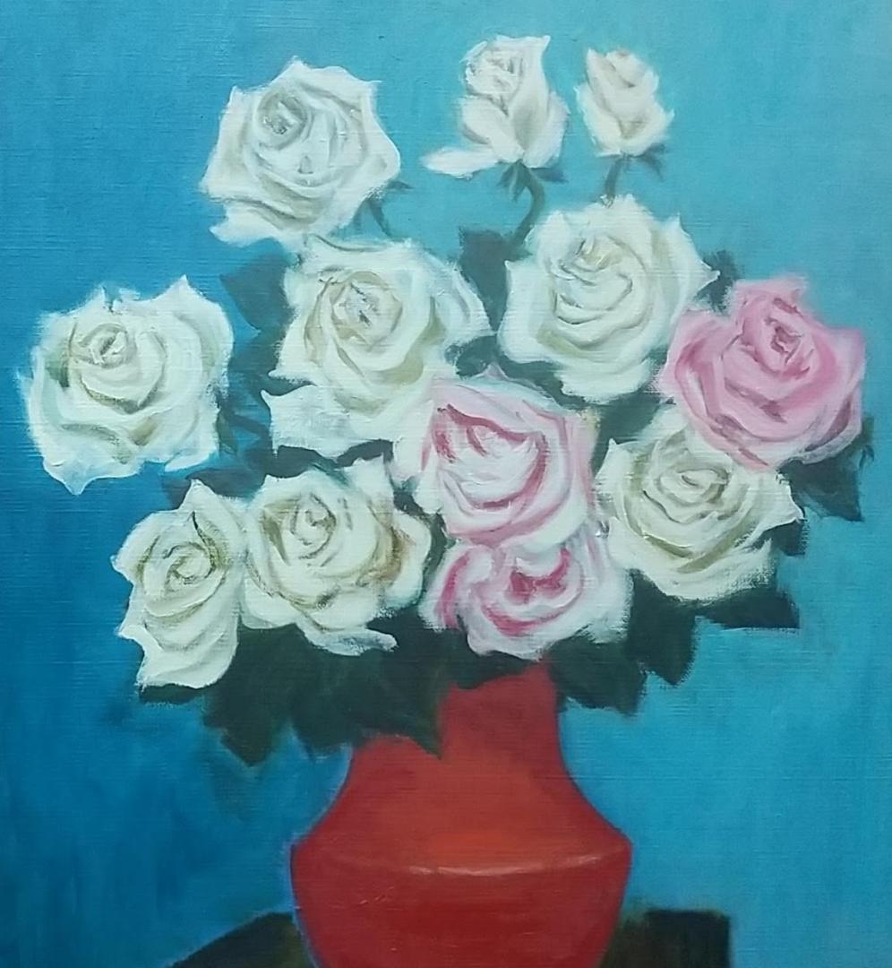 油絵「薔薇」F10 絵画