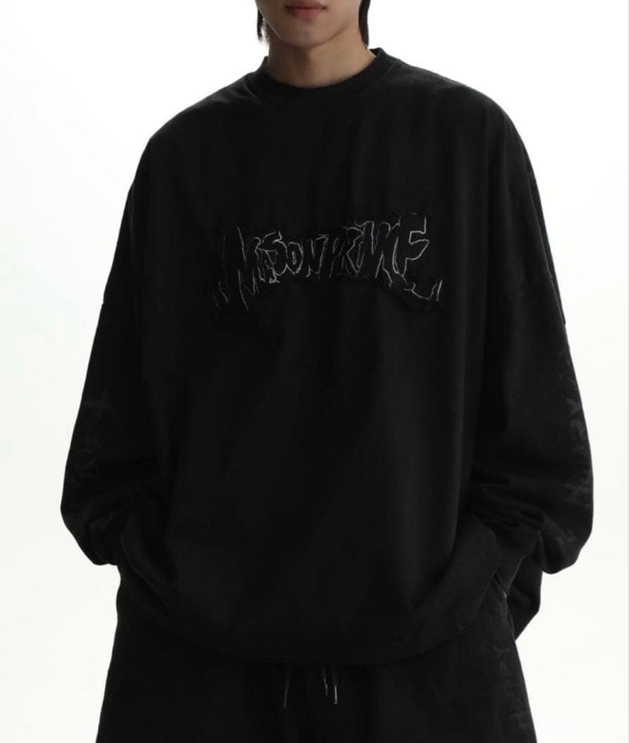 M.P Studios オーバーサイズ パッチロゴ ロンTEE