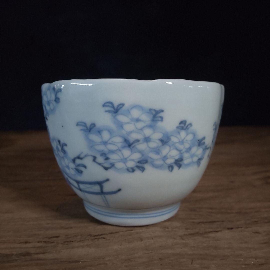 桜文様の、猪口向付け江戸時代四客セット