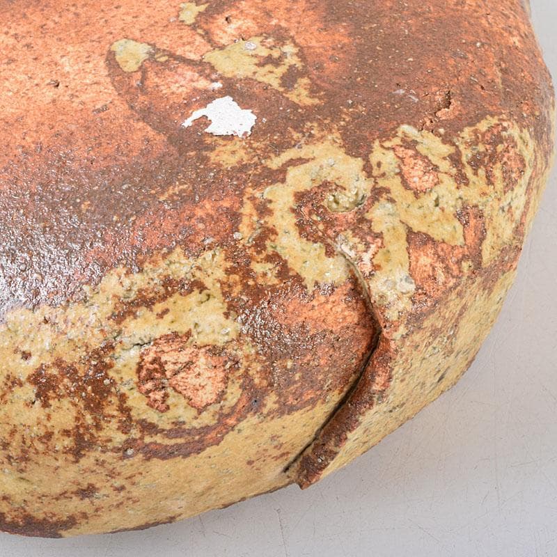 和食器　番浦史郎作　黄瀬戸　箕皿　銘々皿　五客　共箱　M　R9207B