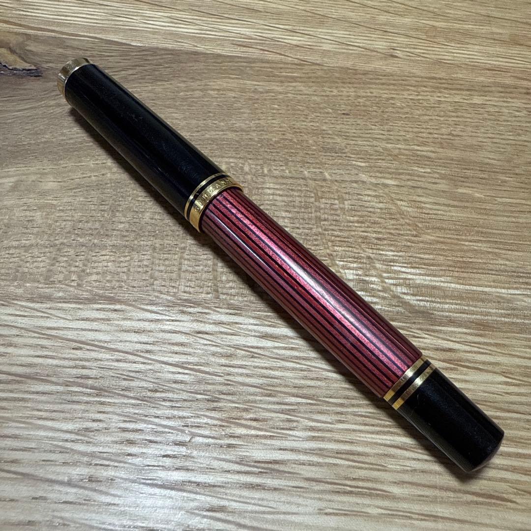 ペリカン　スーベレーン　赤縞　14C 585 万年筆　ヴィンテージ筆記具　ドイツ