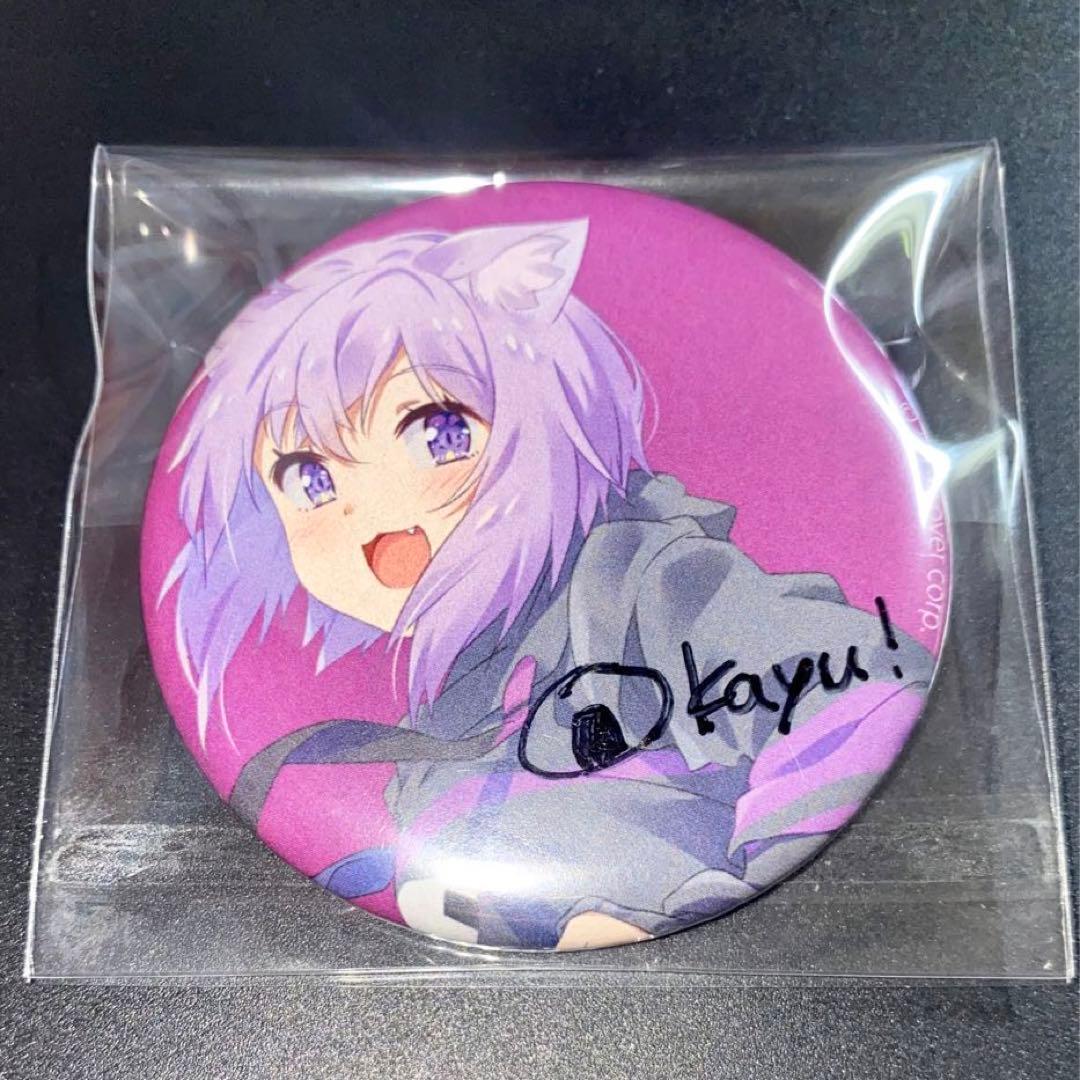 ホロライブ　猫又おかゆ　当たり缶　コミケ96 サイン缶バッジ