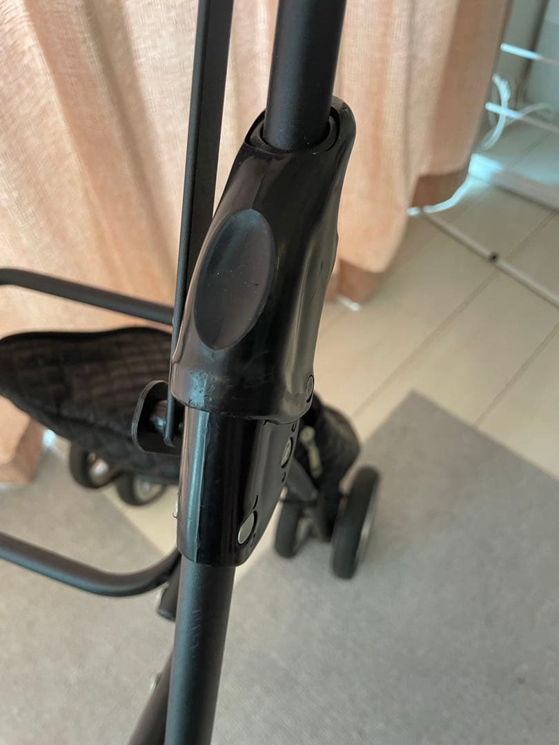 天使のカート　L 小物付き　ブラックキルト　黒 ペットカート