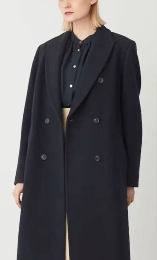 ★超美品★未使用⭐︎BEIGE, LAIRESベイジ チェスターコート色ネイビー