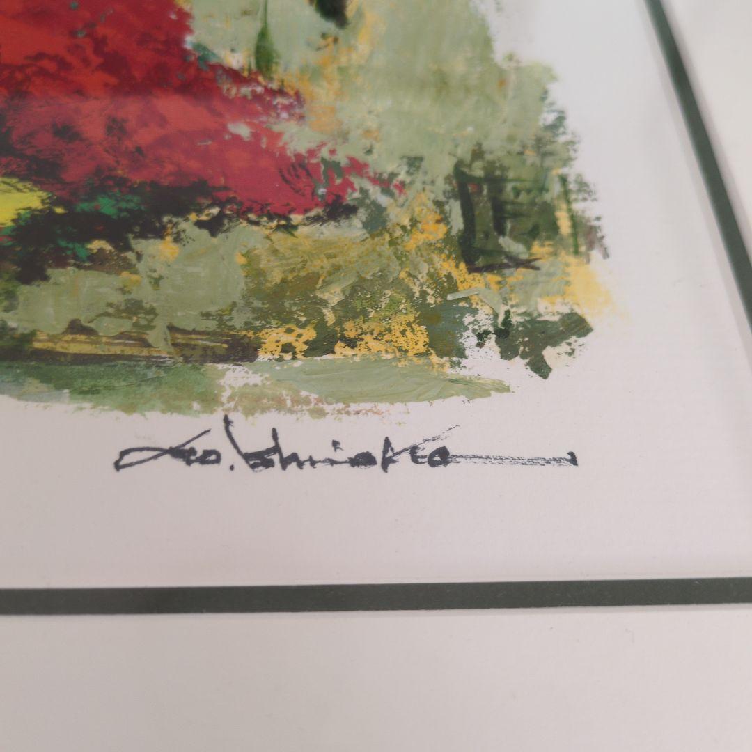 石岡剛 油彩画 ベルギー窓辺の花