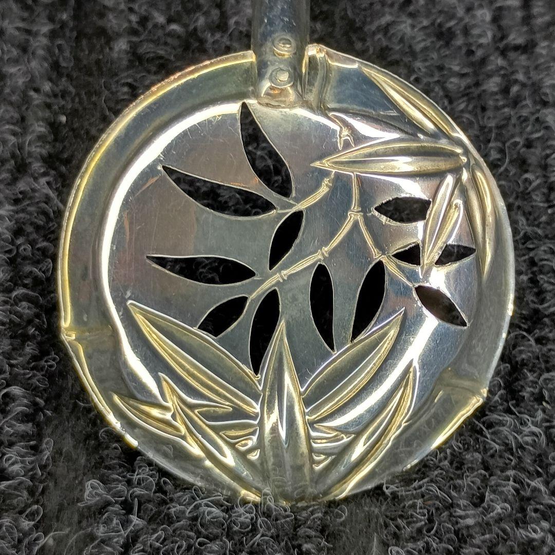 銀製 竹模様の 銀 スプーン 匙 silver レトロ 鍋物 湯豆腐