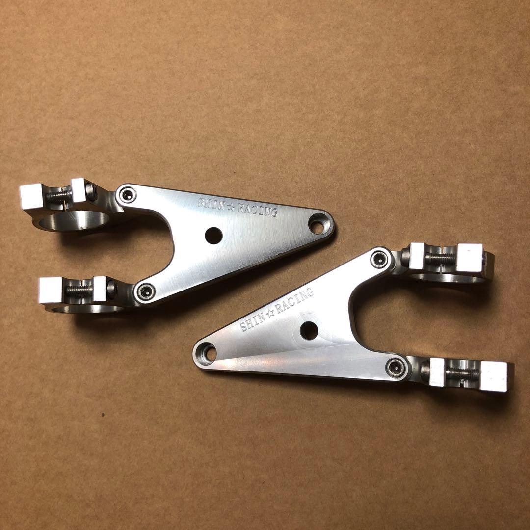 SHIN★RACING アルミヘッドライトステー &ブラケットセットZEP750