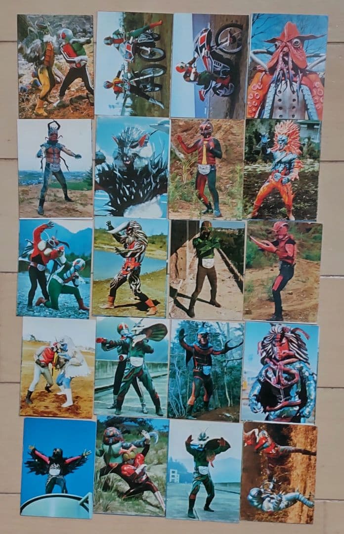 仮面ライダー ミニカード181枚 カードホルダー10冊 まとめ売り 昭和レトロ