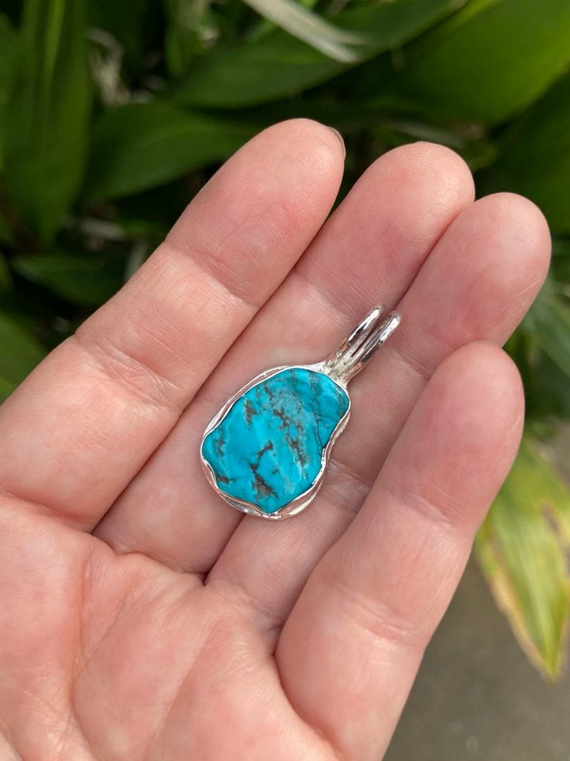 ターコイズ　ペンダントトップ　シルバー