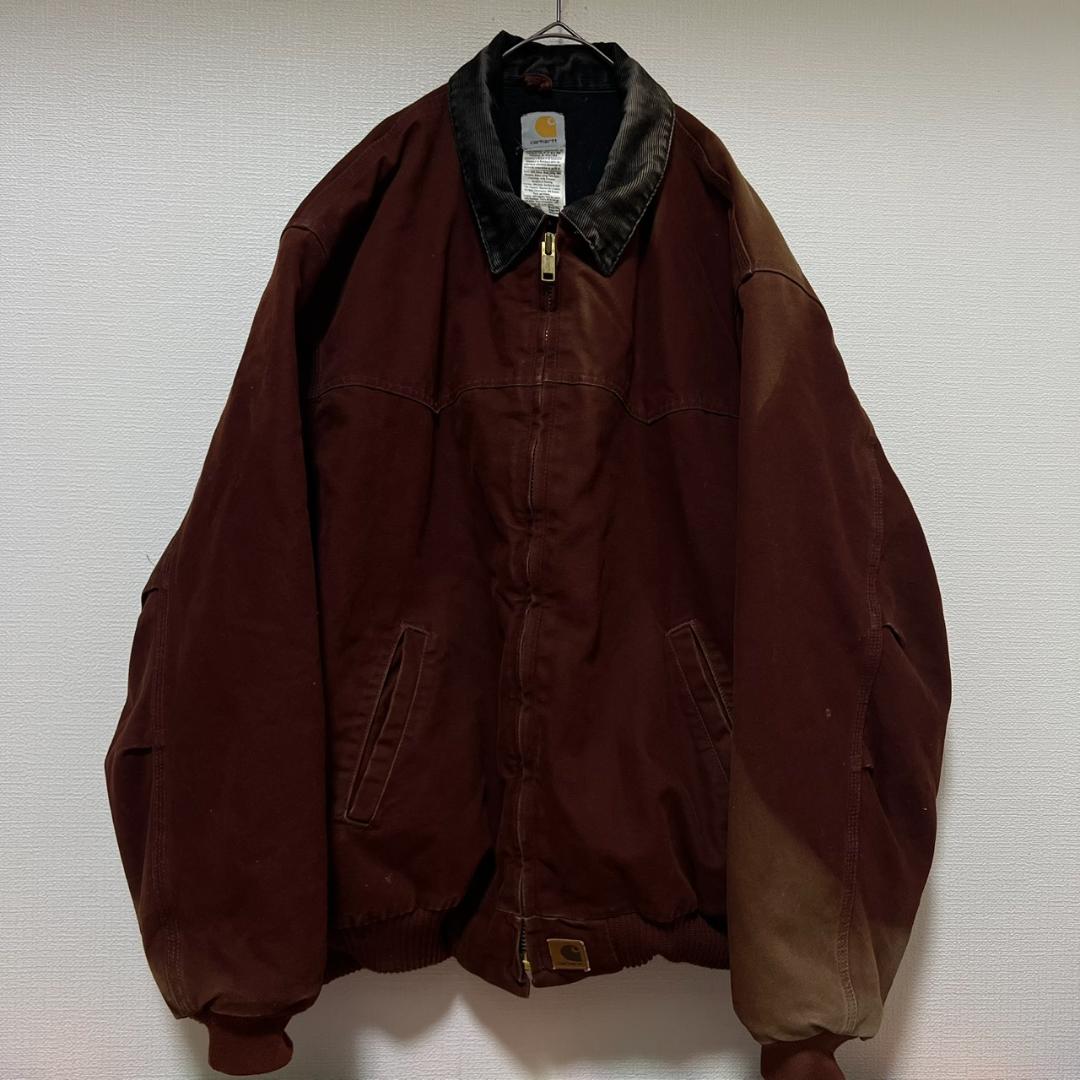 【carhartt】カーハート　サンタフェジャケット　ワインレッド　サンフェード