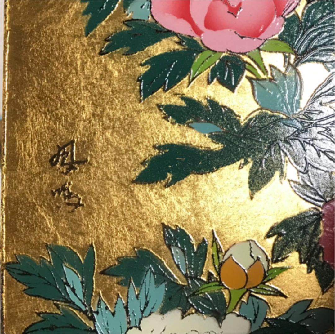 孔雀 牡丹 開運絵画 縁起物