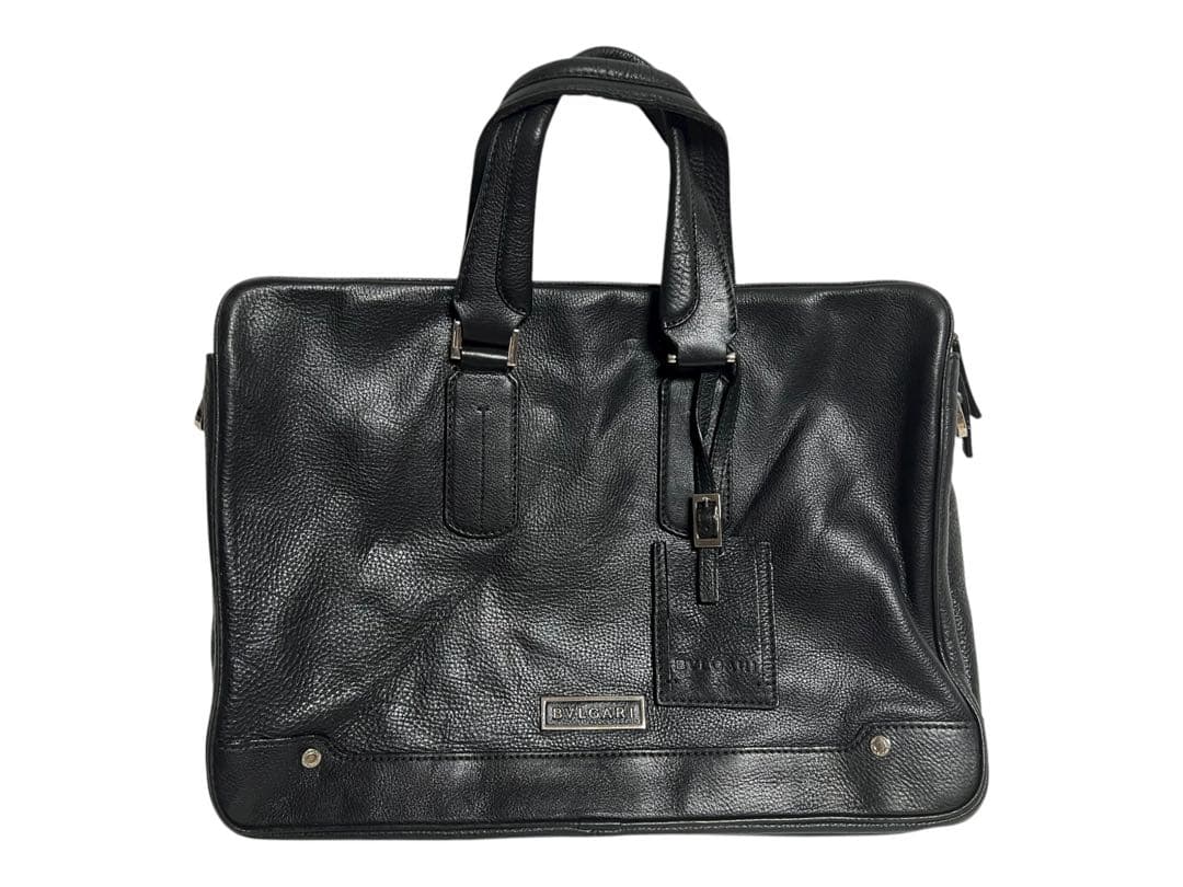 BVLGARI ブルガリ 本革 レザー ビジネスバッグ ブリーフケース メンズ