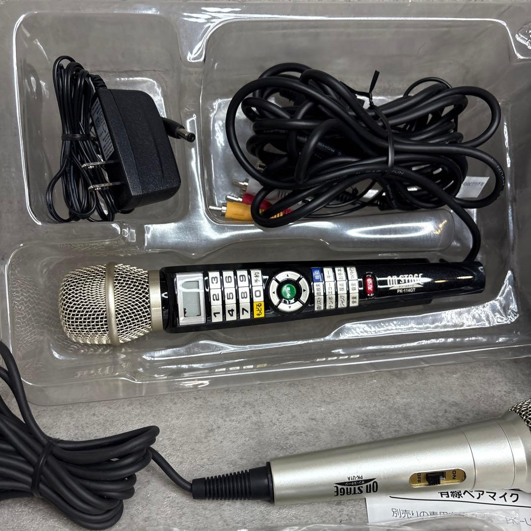 美品！カラオケ オンステージ PK-114GT 家庭用カラオケ 増設マイク
