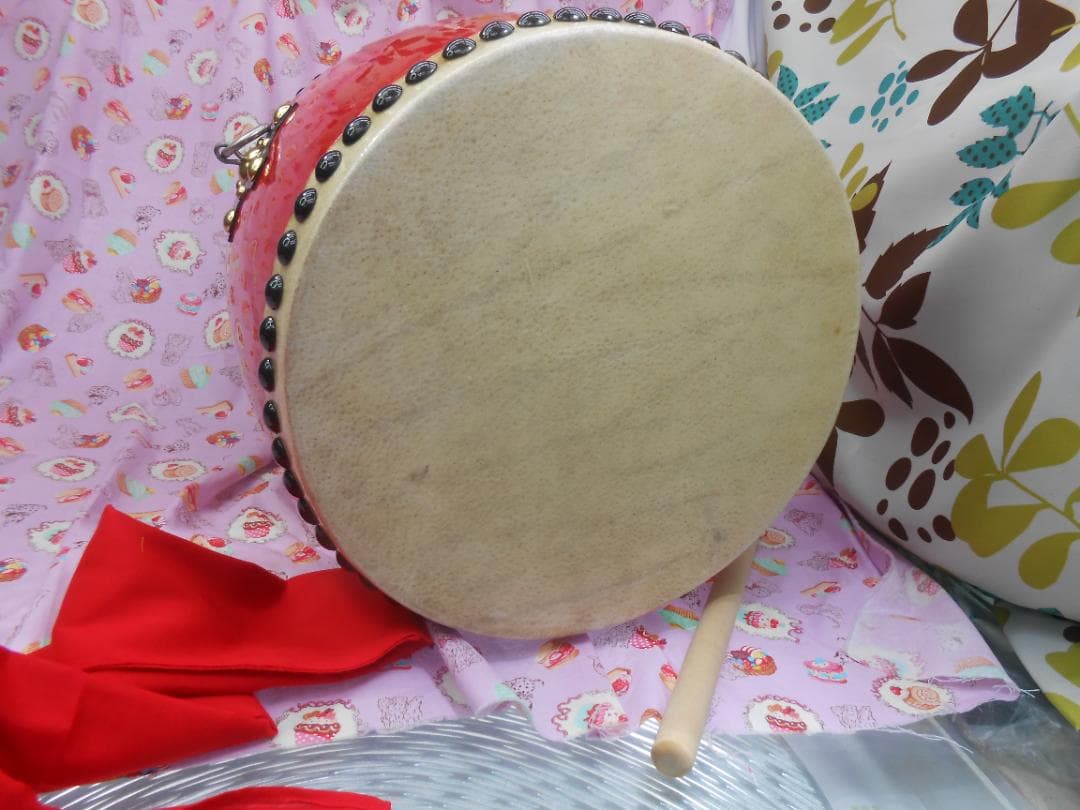 新品未使用(送料無料)21.500円　大太鼓30cm サージ/モス布　撥付き