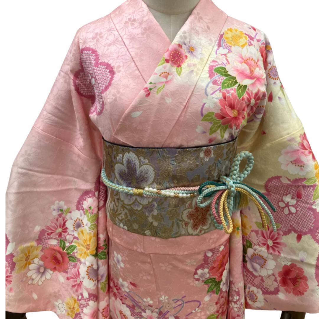 ≪早い者勝ち≫【美品】 振袖セット 成人式 正絹 古典柄 ピンク S*82●