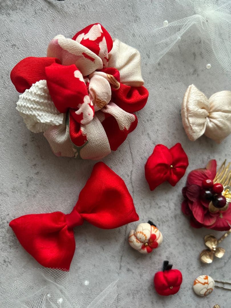 み*う様 七五三　七五三髪飾り　ヘッドドレス　着物髪飾り　リメイク髪飾り　028