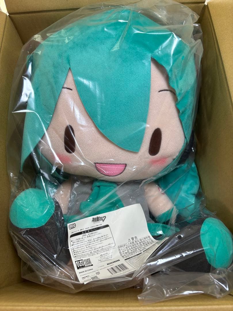 新品未開封 初音ミク ふわぷち どでかジャンボぬいぐるみ 再販品