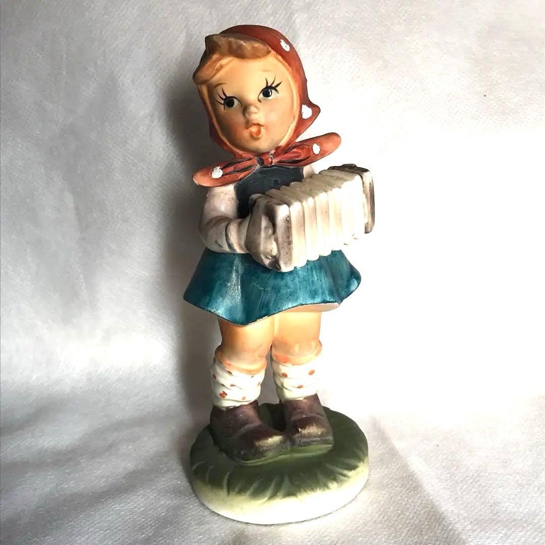 絶版★美品★ゲーベル★フンメル人形★アコーディオンを弾く少女★ビンテージ★送料無