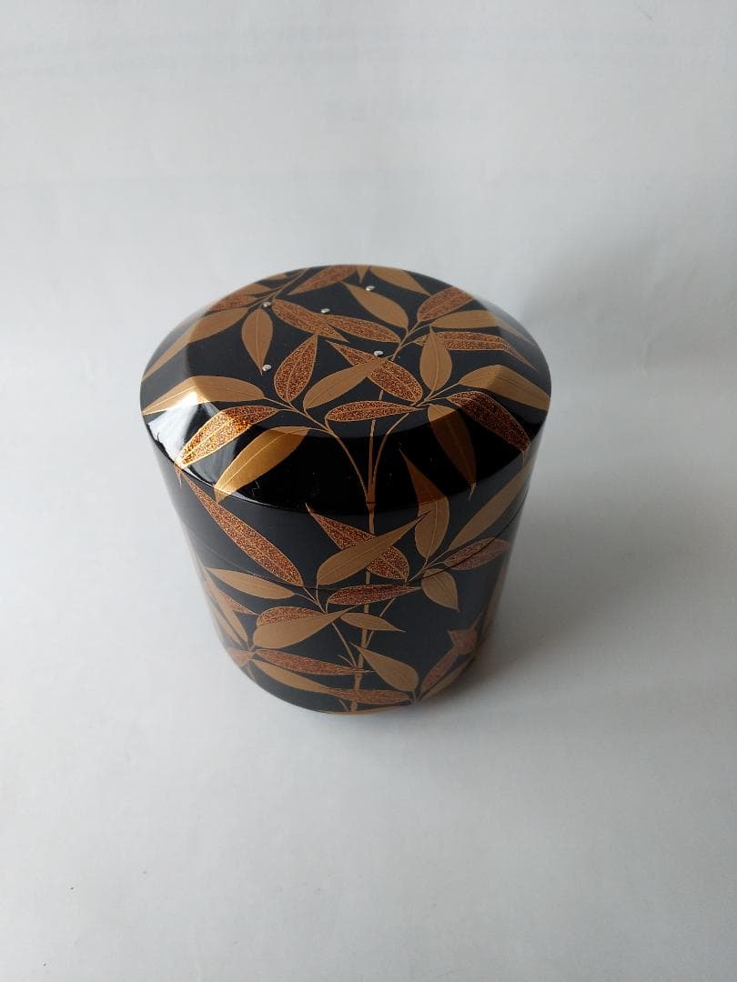 岡本漆専堂 岡本漆園 作 露笹 棗 共箱 漆器 漆芸 抹茶 茶道具 新品 未使用