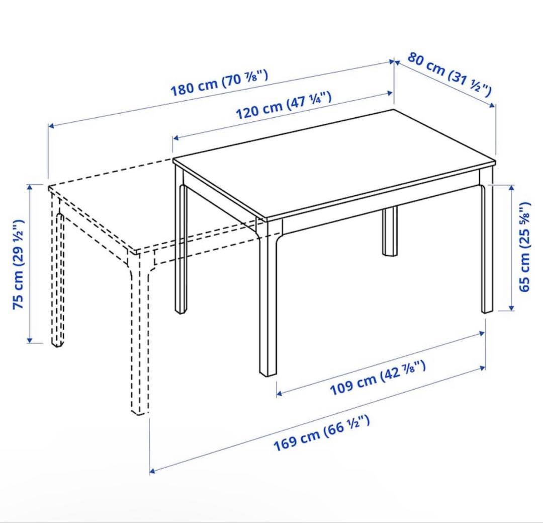 東京都付近取引限定　IKEA EKEDALEN 伸縮式ダイニングテーブルのみ