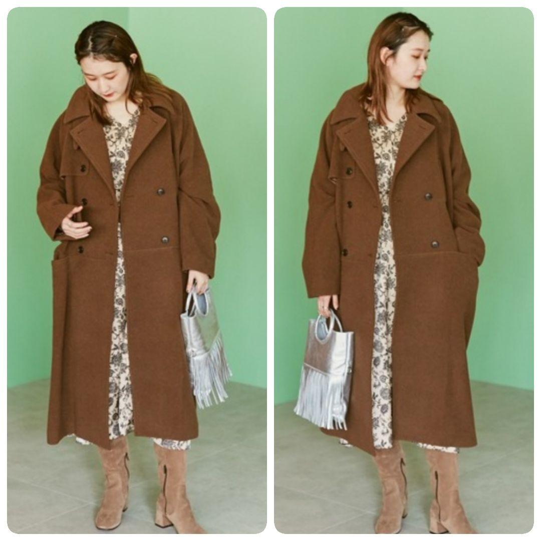 【ローズバット】F チェスターコート ダブルブレスト コート オーバーサイズ