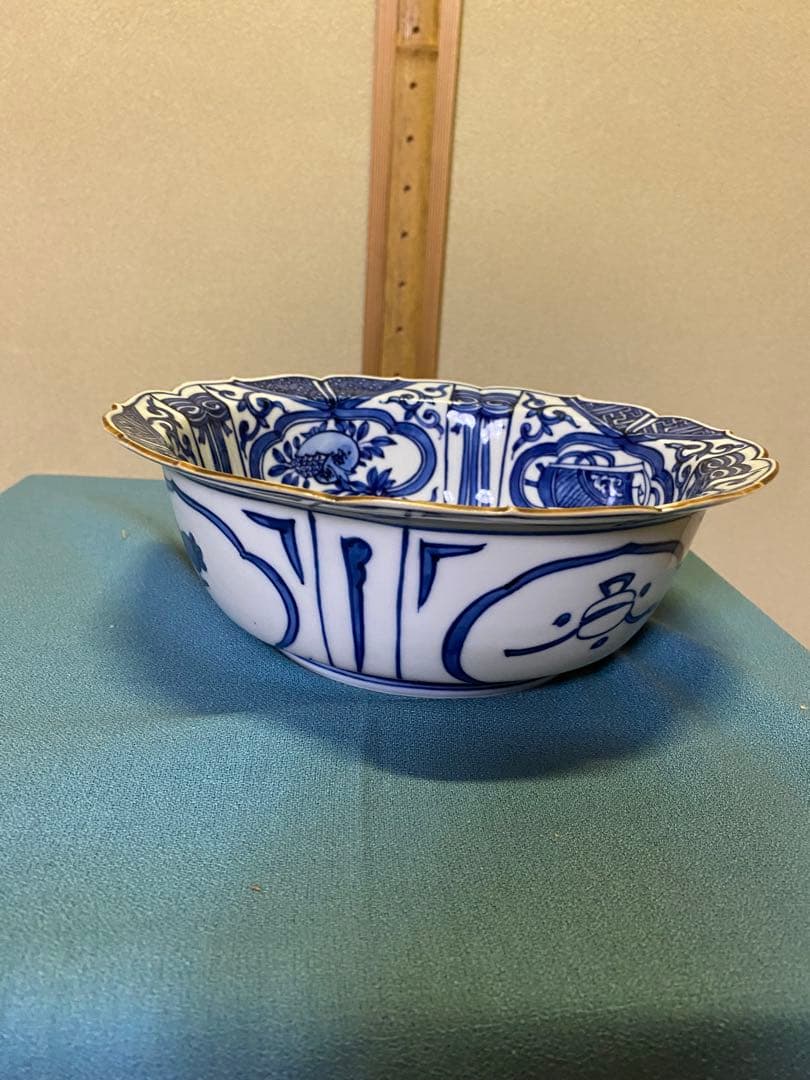 茶道具/染付兜鉢 一対 五山窯 林淡幽