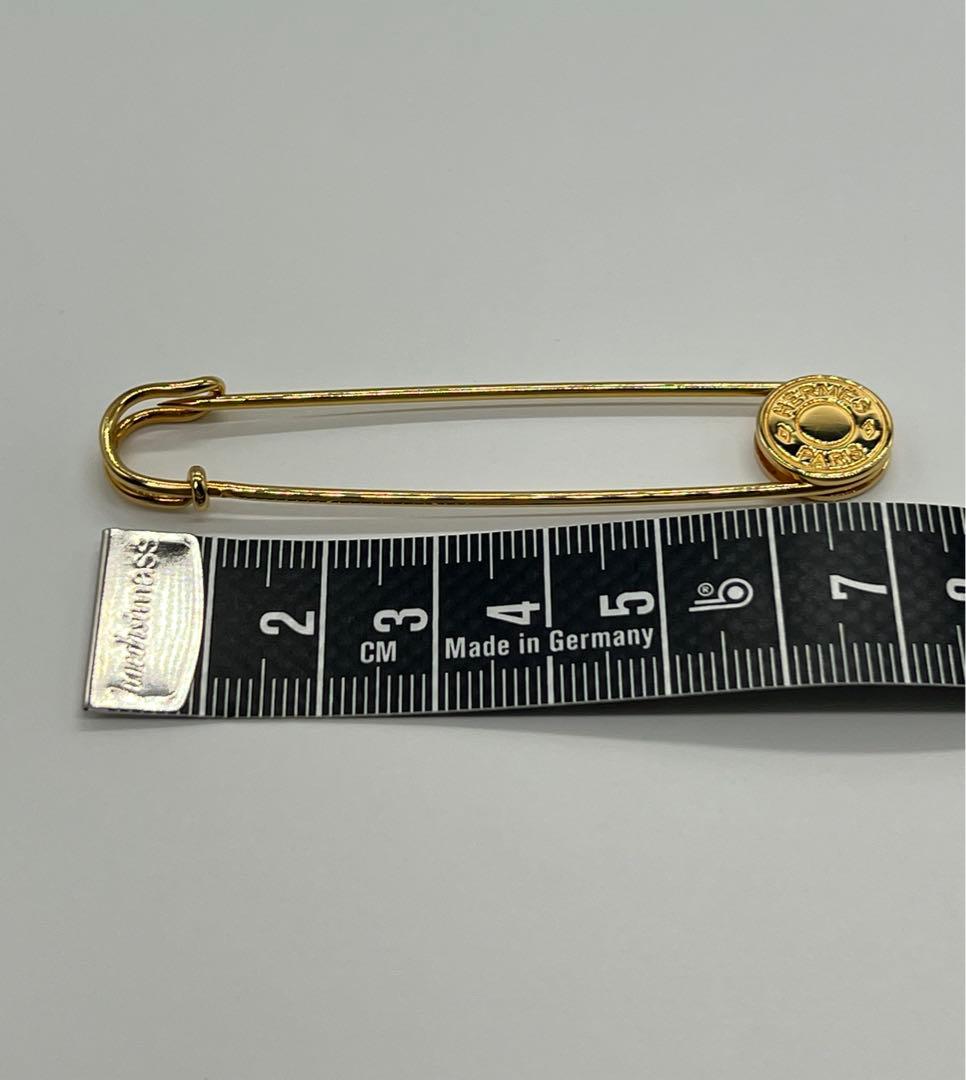 エルメス HERMES セリエ ピンブローチ 安全ピン ゴールドカラー GP