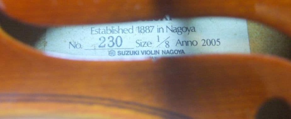 1/8バイオリン Suzuki No.230