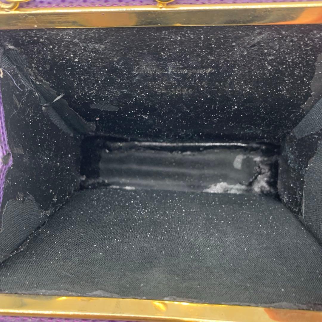 希少デザイン！　サルヴァトーレ　フェラガモ　チェーン　ショルダーバッグ　紫