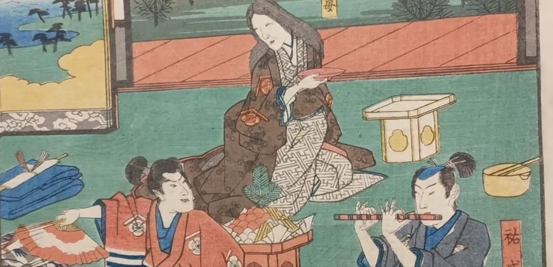 浮世絵版画、曽我物語圖會、歌川広重画、天保14年～弘化4年出版、おまけ付き
