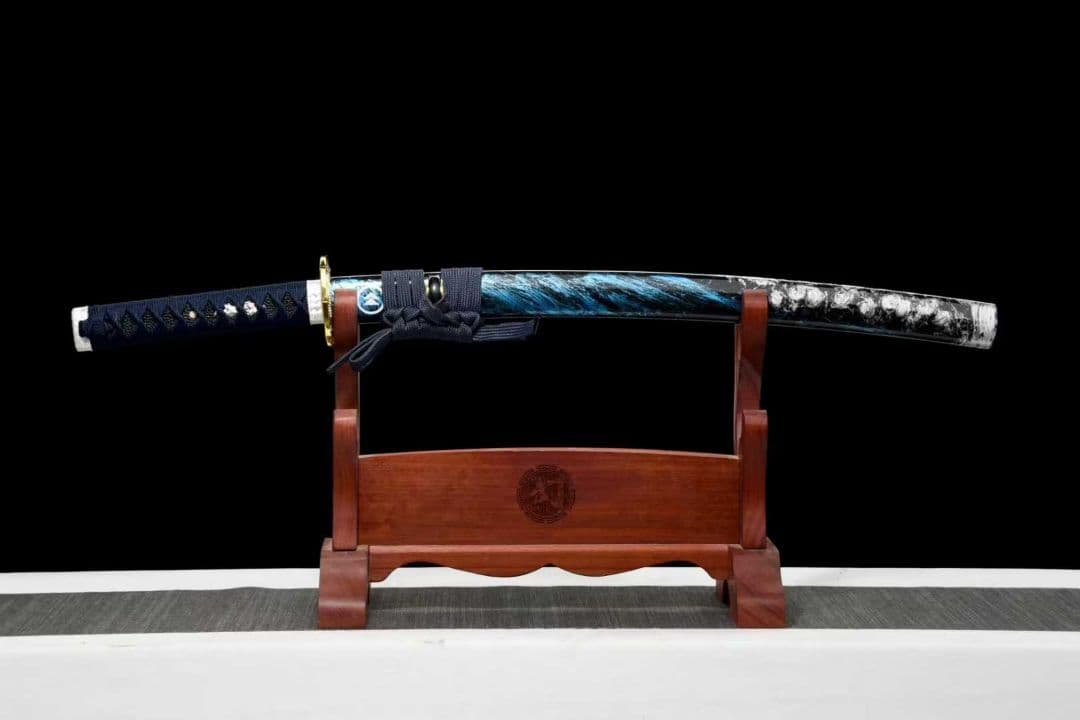 【青の妖姫】古兵器 武具 刀装具 日本刀　模造刀 居合刀 武士道 鑑賞用 美術刀