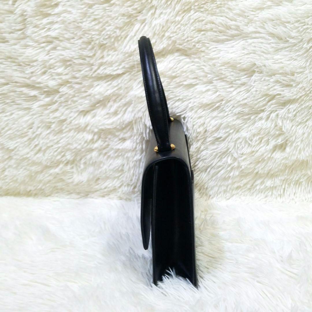 【極美品】傳濱野 ハンドバッグ フォーマル レザー ゴールド金具 黒