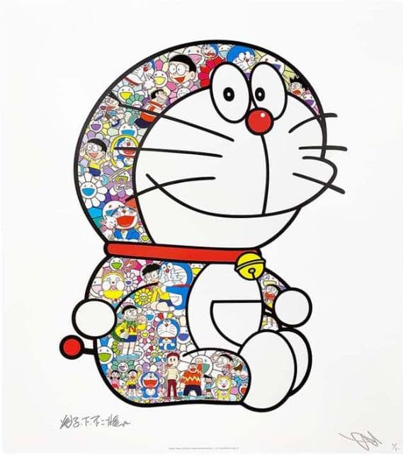 おすわりドラえもん「えへへ」 (ポスター作品)