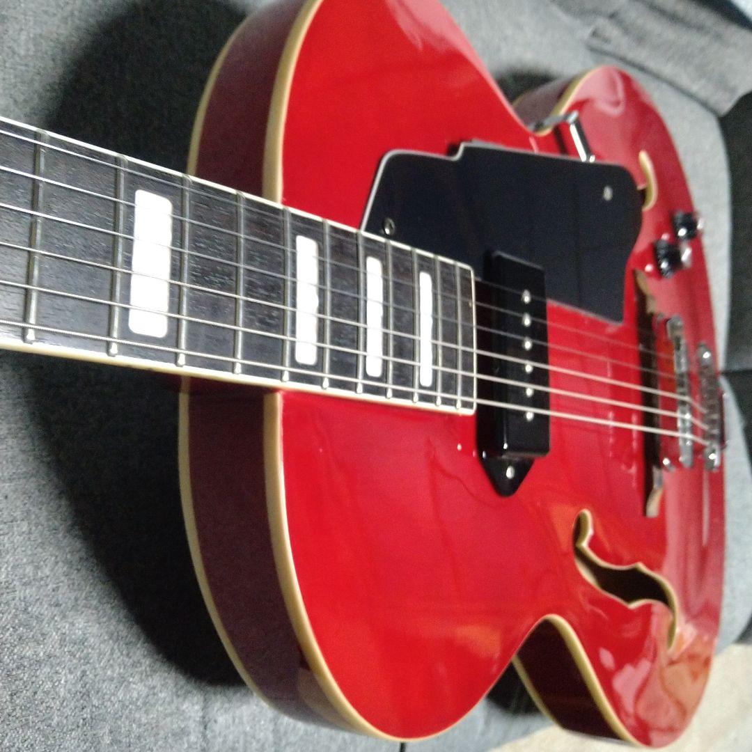 Grote セミアコースティックギター レッド