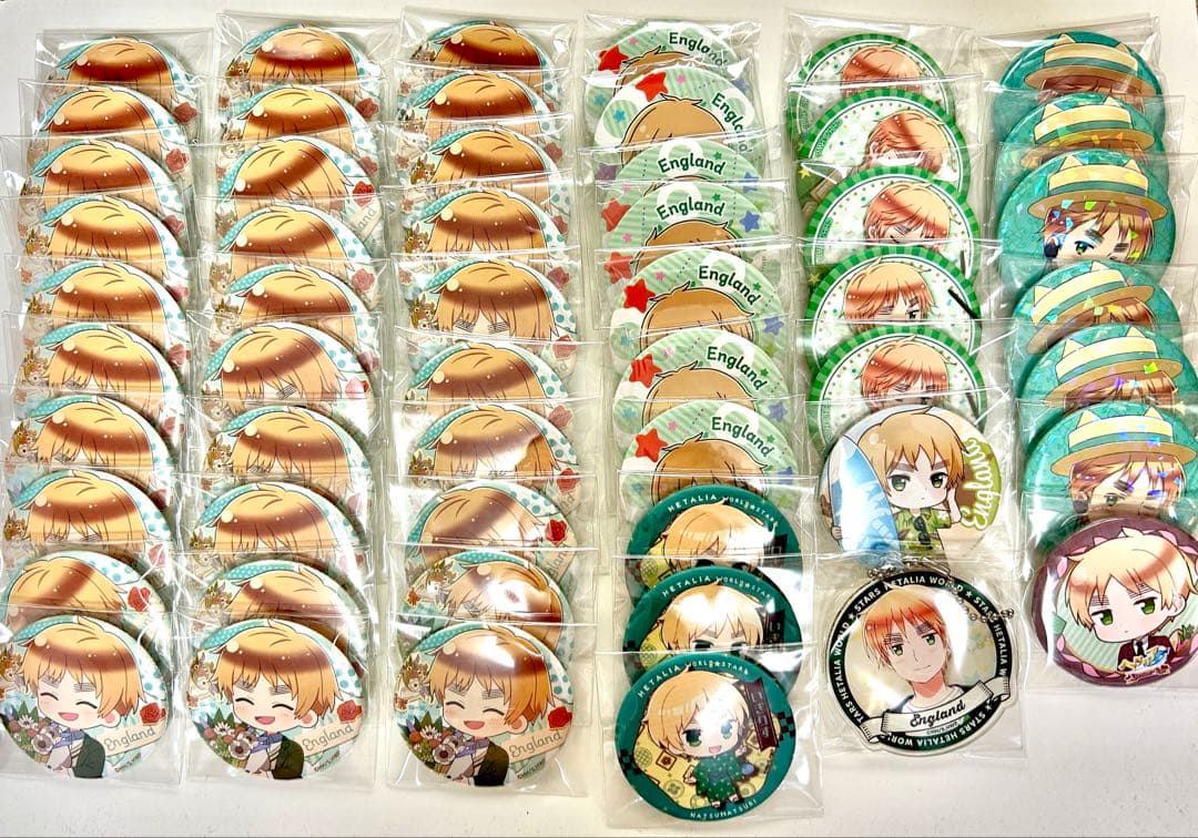 ヘタリア　イギリス　遊園地　ドレセレ　マルシェ　夏祭り　アモカフェ　缶バッジ