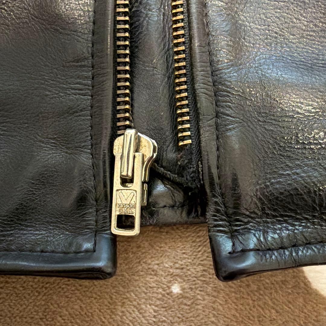 vanson ライダースジャケット シングル レザー Type B 難有