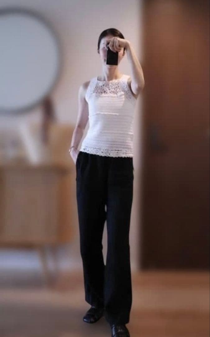 トップス marno Chloe knit tops white