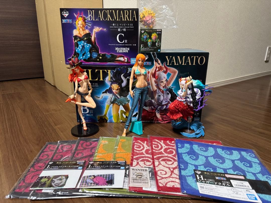 ワンピースフィギュア　一番くじヤマト&グランディスタ&FDSナミ+空箱