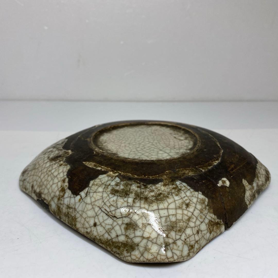 中国明時代　呉須古染付　四方鉢　東さ7-0330①