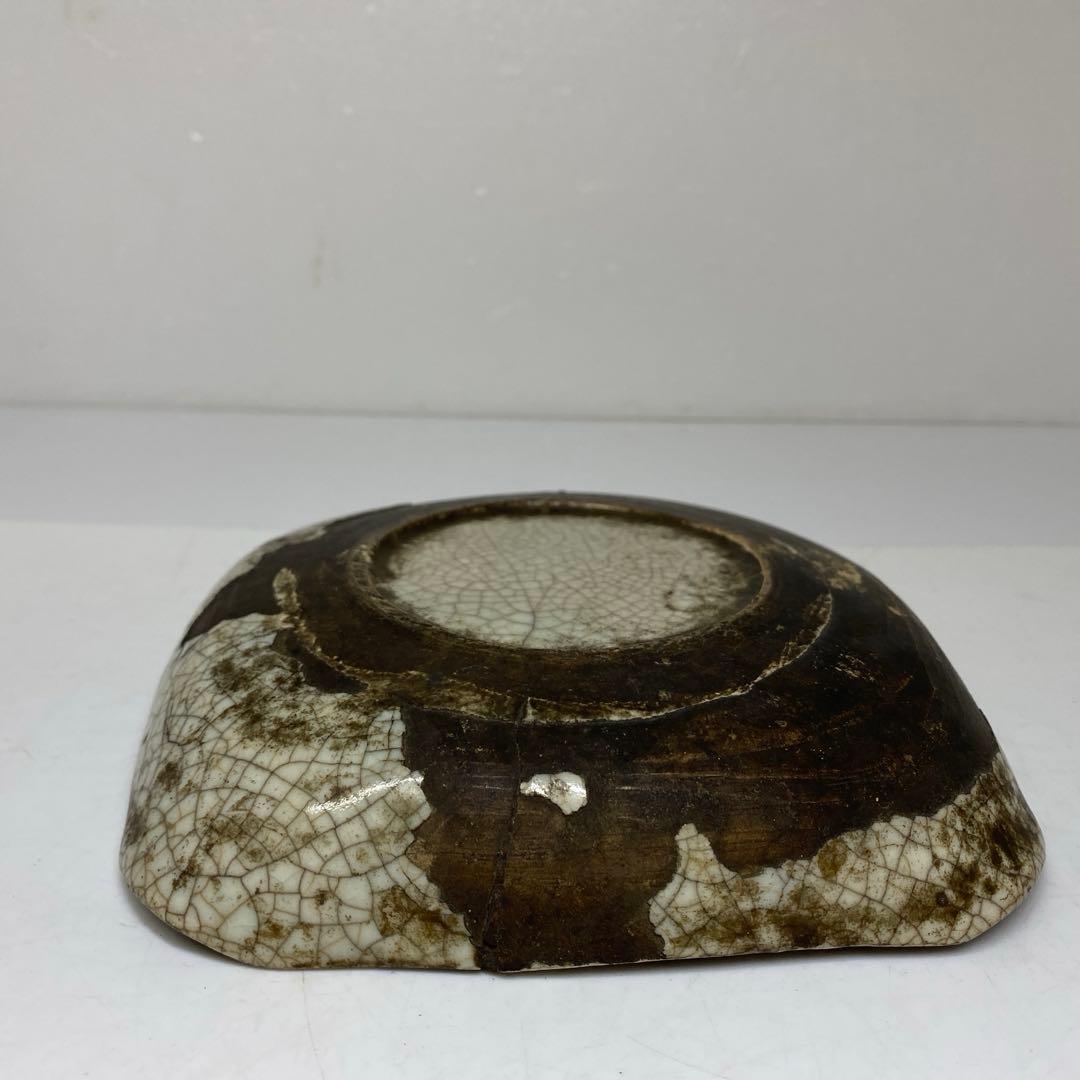 中国明時代　呉須古染付　四方鉢　東さ7-0330①