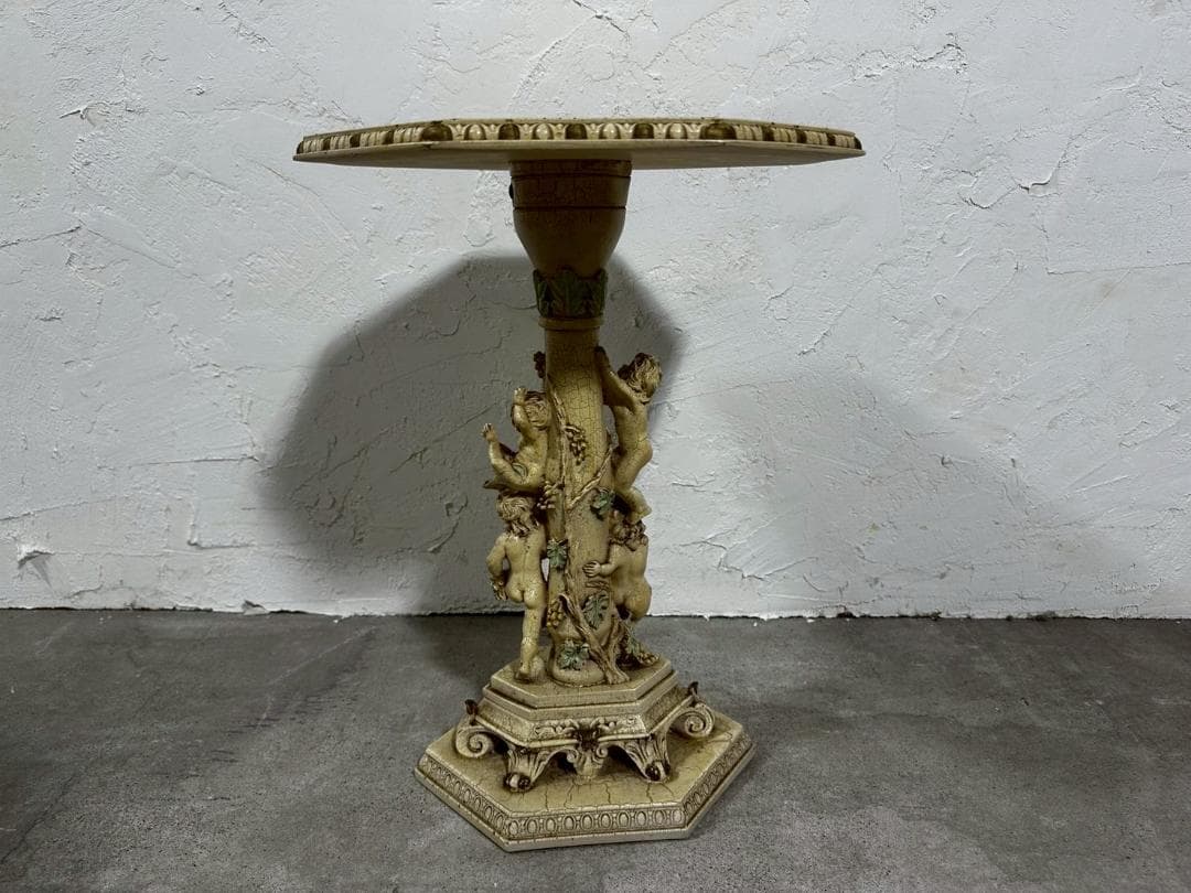 『イタリア製』サイドテーブル ナイトテーブル テーブル 花台 飾台RWcen25