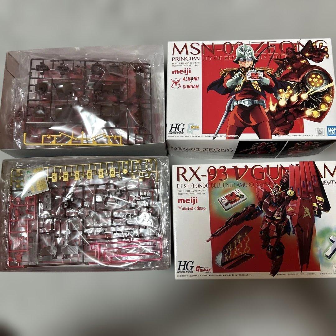 HG 1/144 ジオング、νガンダム　メイジアーモンドチョコレートVer.