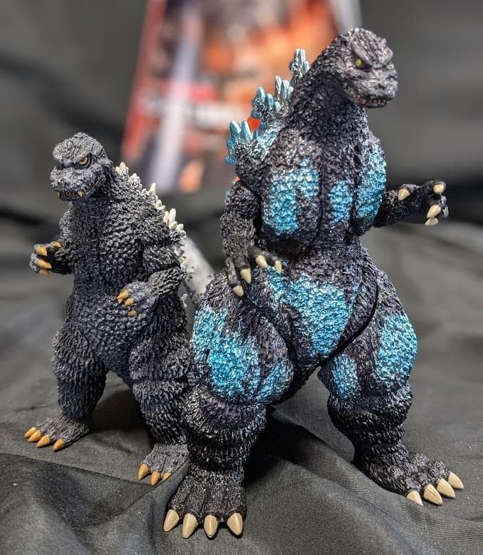 バーニングゴジラ＋84ゴジラ（デアゴスティーニ）東宝怪獣コレクション　リペイント