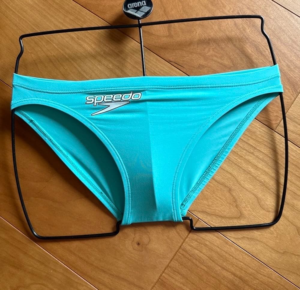 【美品】SPEEDO flyingfish ショートブーン スカイブルー 競パン