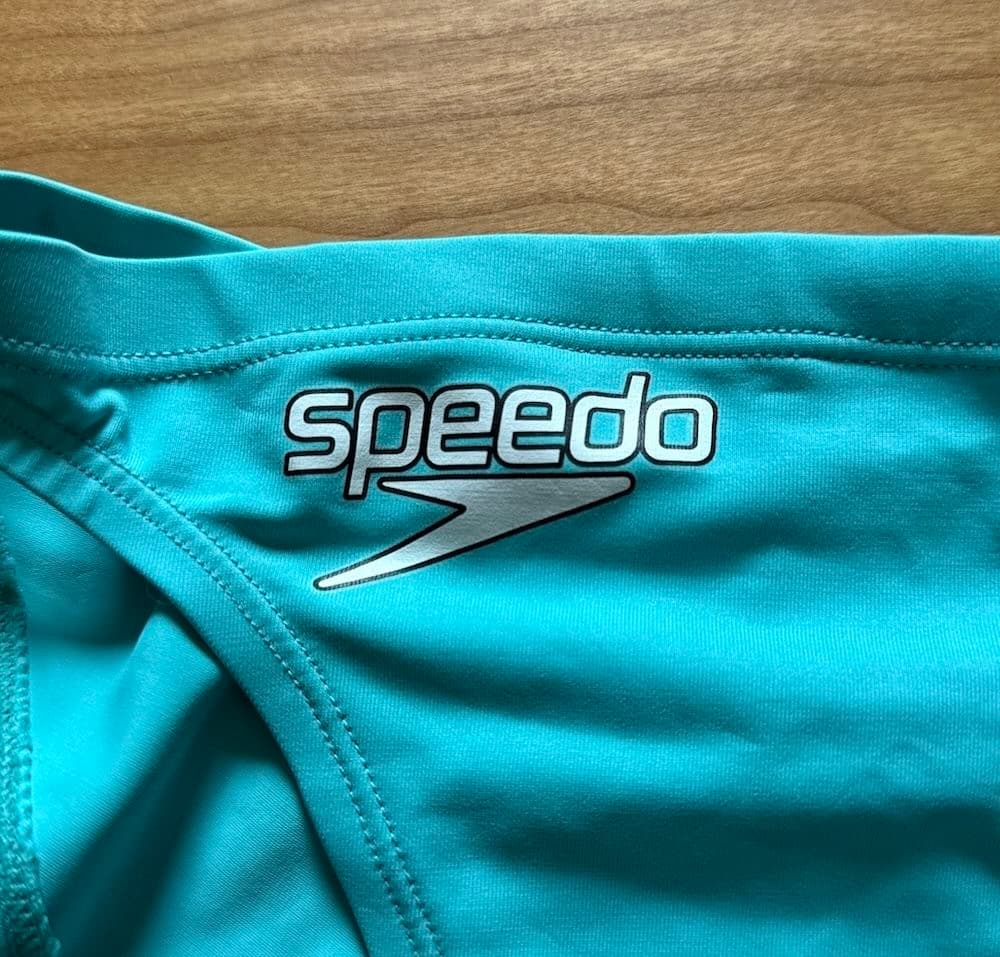 【美品】SPEEDO flyingfish ショートブーン スカイブルー 競パン