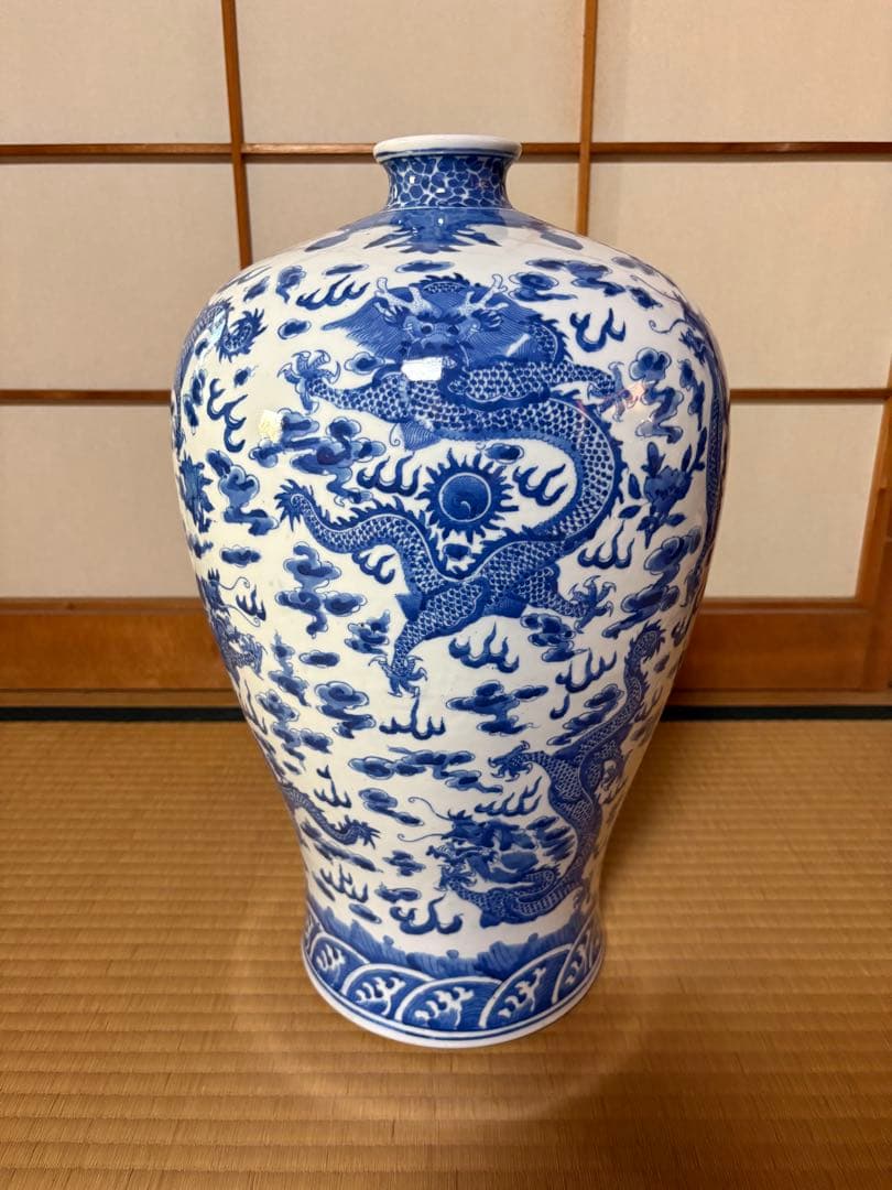 壺　置物　龍