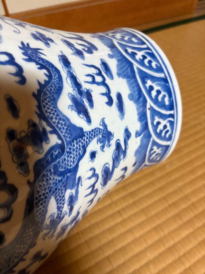 壺　置物　龍