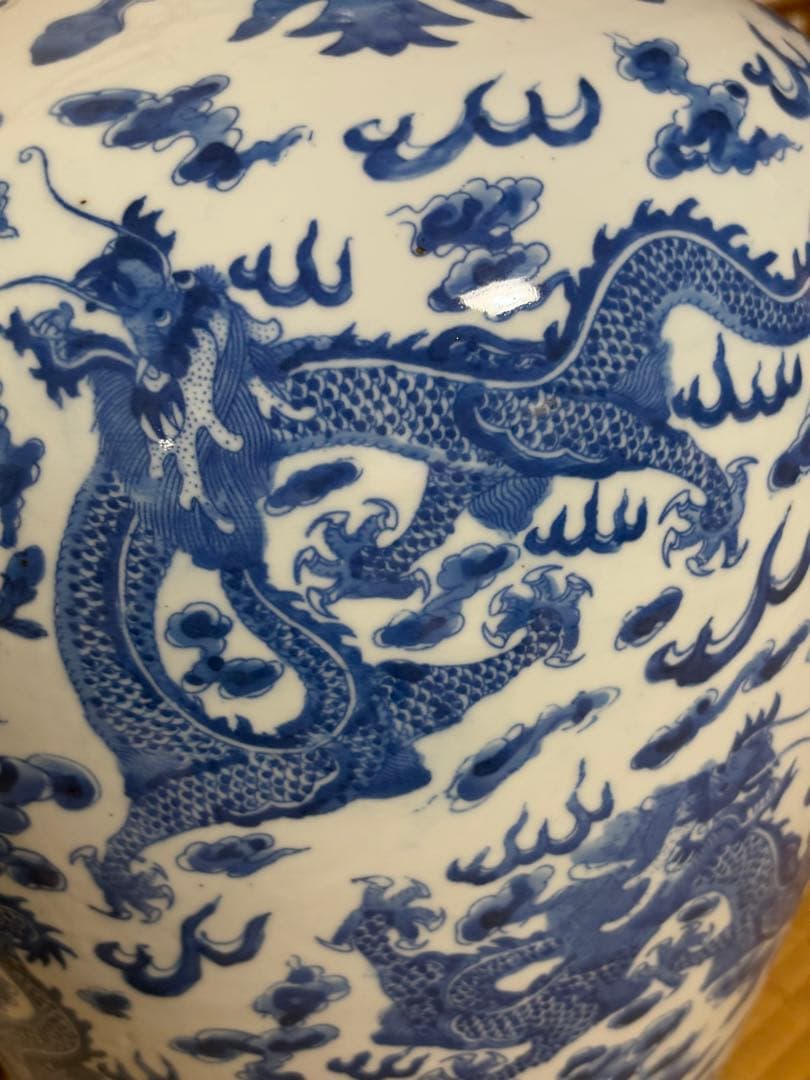 壺　置物　龍