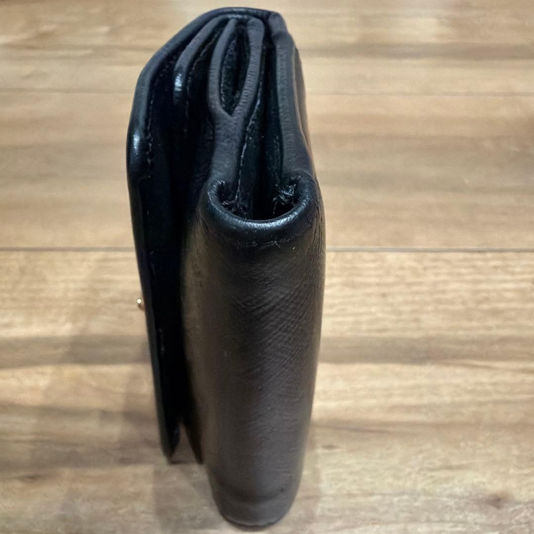 PRADA ブラック レザー 三つ折り財布